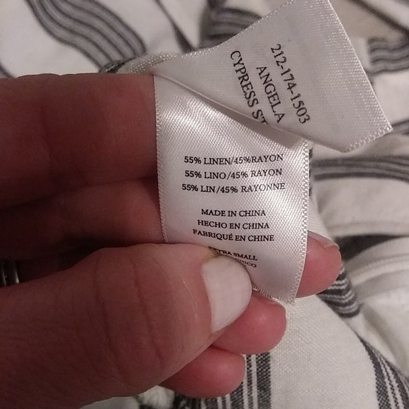 Rails Angela Cypress‎ Stripe Linen Blend Jumpsuit  XS Summer vacation travel - Picture 13 of 13